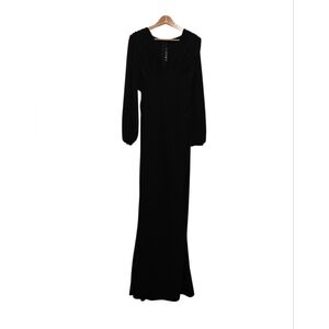 Laura Byrnes Spring 2016 Collection Black Gia Formal Evening Gown Size M EUC